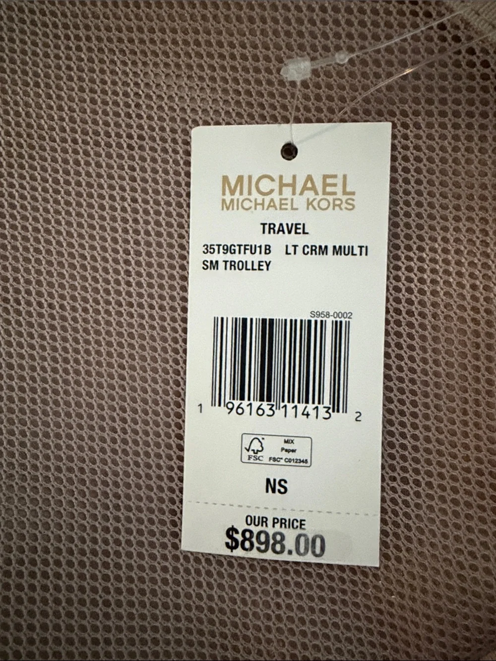 Michael Kors Beige & Cream MK Monogram Carry-On Spinner